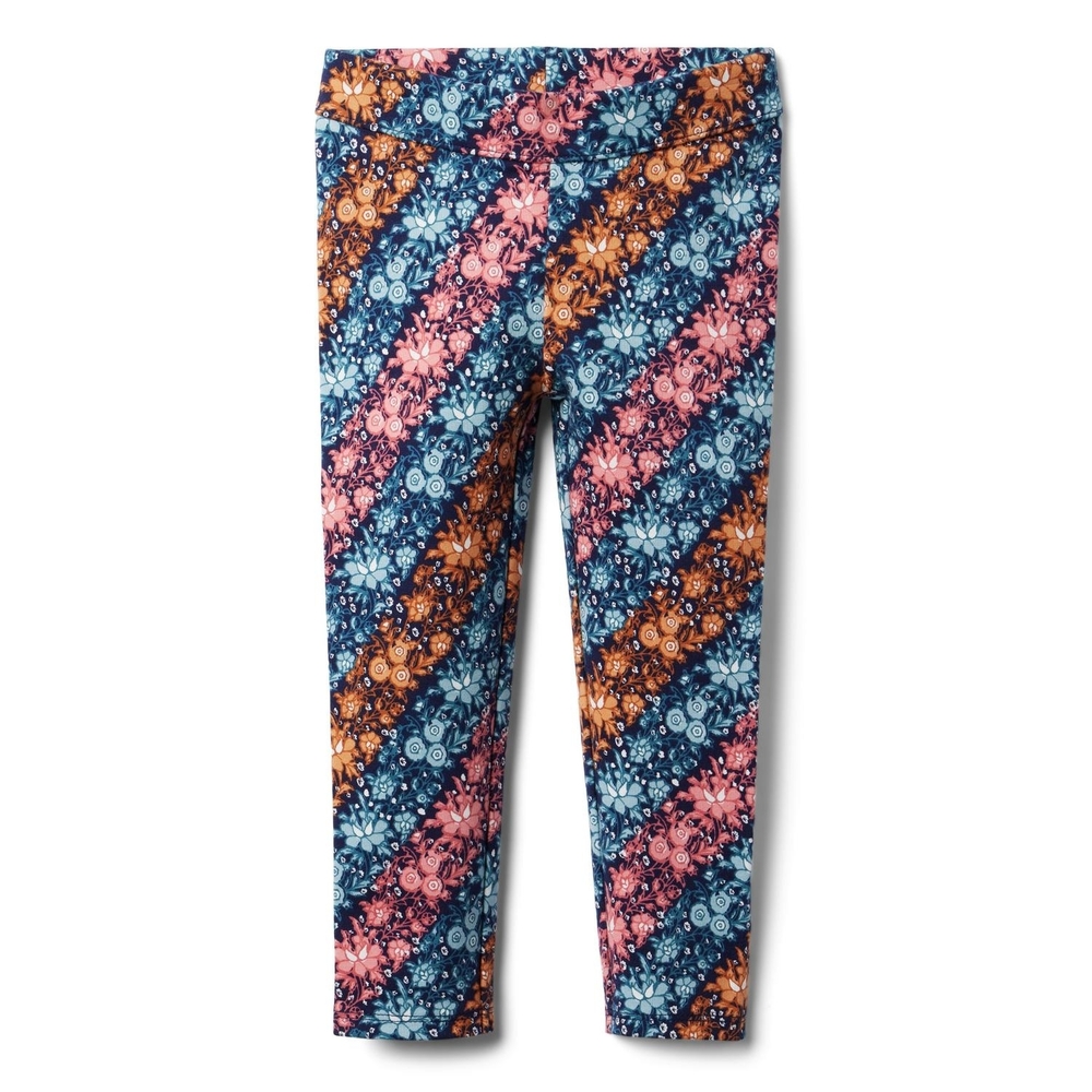 Janie and Jack Blue, Pink, and Orange Floral Kids Leggings